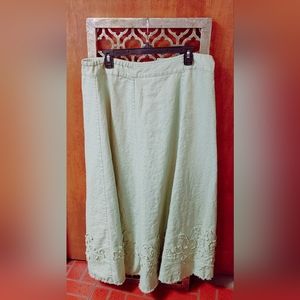 Soft Surroundings Linen Skirt XL